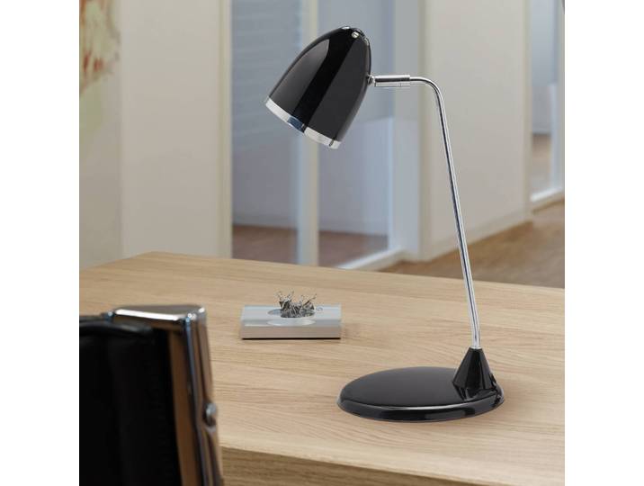 Maul LED Tischleuchtelampe MAULstarlet, schwarz, für Arbeitszimmer / Büro, Metall, Vintage