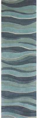 KAS Rugs Domani Rugs Eternity Ocean Landscapes Textured High-low Wool Area Rug