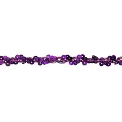 Metallic-Paillettenband, lila, Breite: 10 mm, Länge: 3 m