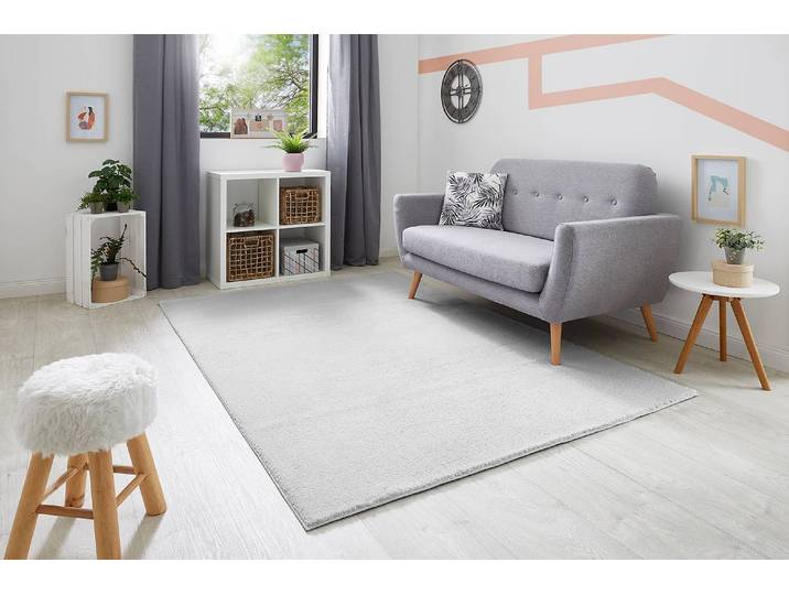Hochflorteppich Arezzo 120 x 170cm Grau/Grau/Hellgrau