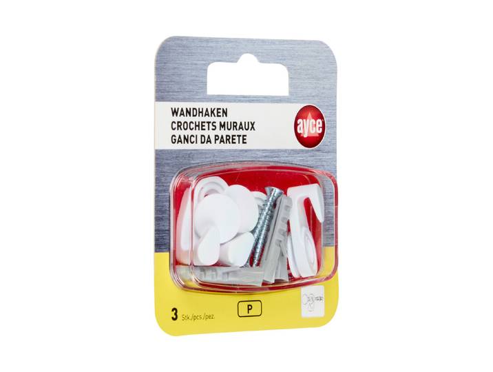 3 Wandhaken mit Sch. Nr.610