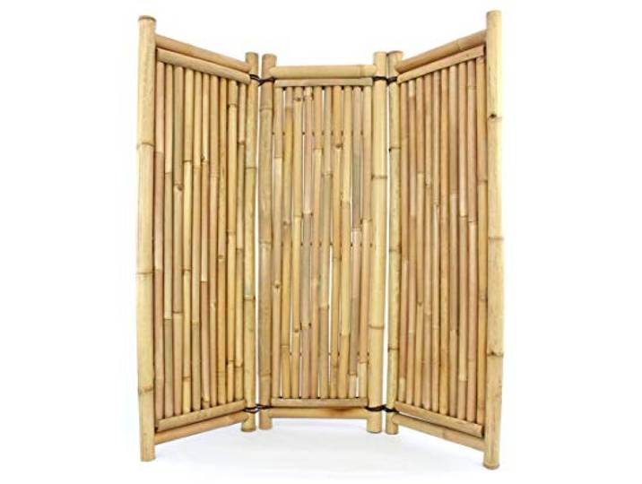 Raumteiler aus Bambus 3teilig 180x180cm mit Petung Rohre 4 bis 7cm
