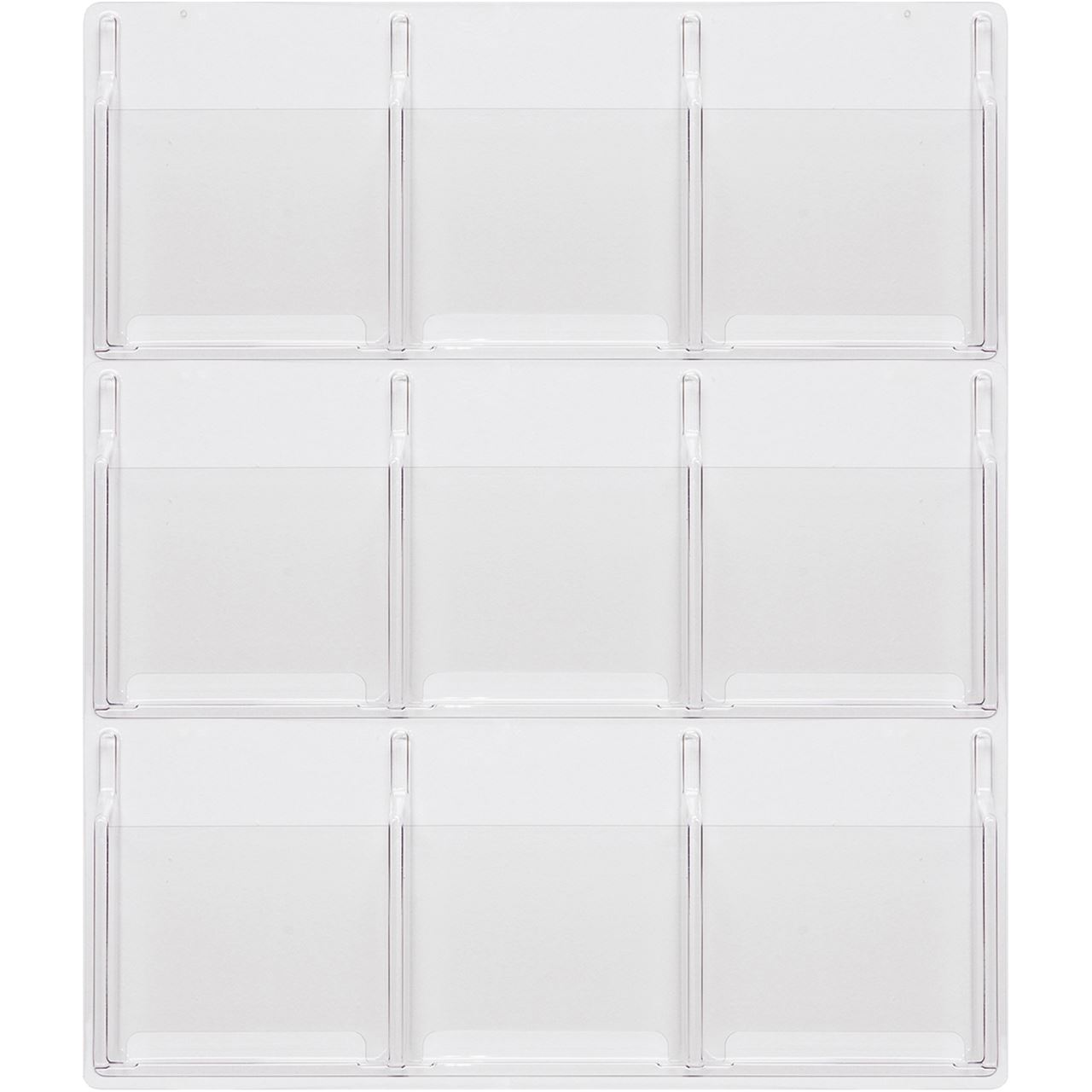 helit Wandprospekthalter transparent 9x DIN A4 9 Fächer