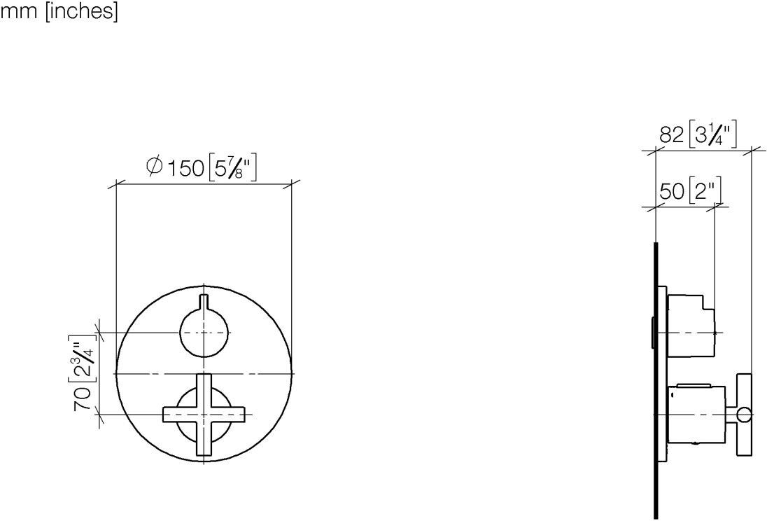 Dornbracht UP-Thermostat mit Einweg-Mengenregulierung TARA 36425892 Chrom 36425892-00