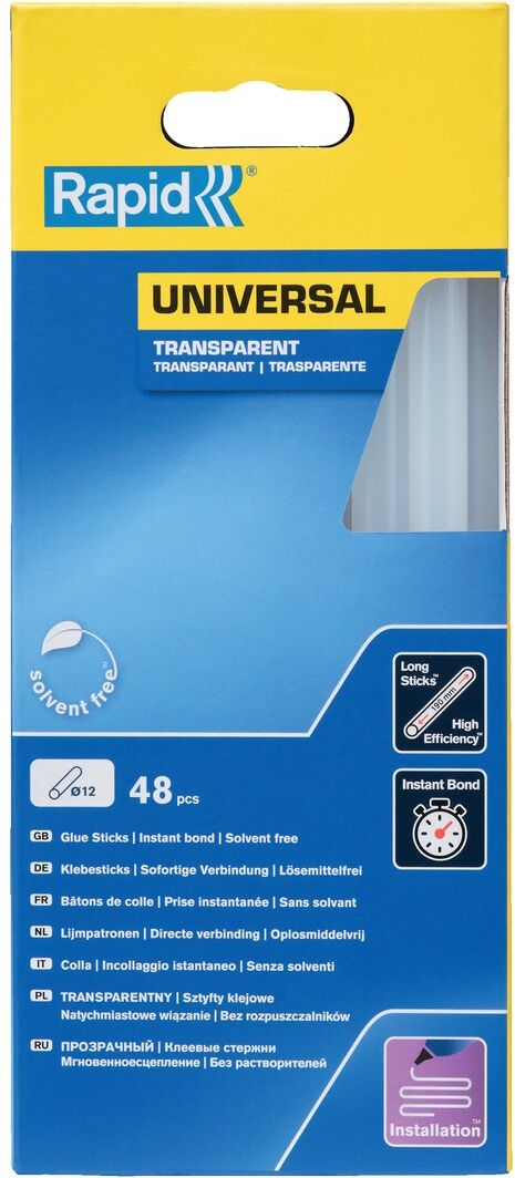 Isaberg Rapid AB Rapid 12 mm Klebesticks universal Transparent