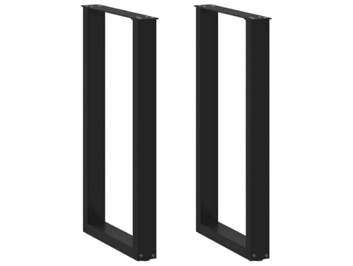 Tomostar 2 Stück Stehtischbeine, Sockel für Bartisch, Tischbeine, U-Form, Schwarz, 50 x 90 – 91 cm, Stahl