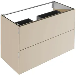 KEUCO Waschtischunterschrank mit Auszügen „Edition 11 Art“ Sand (Glas, satiniert), Sand (Glas, satiniert), ohne Beleuchtung 1200 × 700 × 490 mm