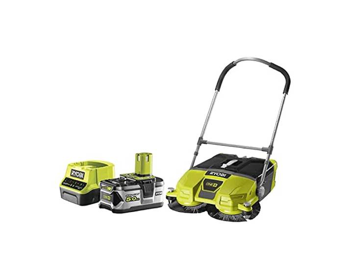 Pack RYOBI Balayeuse motorisée 18V OnePlus R18SW3-0G - 1 batterie 5.0Ah - 1 chargeur rapide 2.0Ah RC18120-150