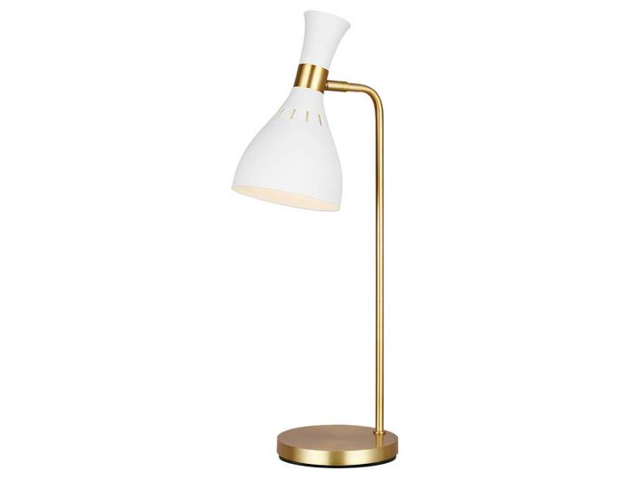 Elstead Lighting Tischleuchte Joan, Messingfarben, Weiß, Metall, 63.5x21.9x17.8 cm, RoHS, Lampen & Leuchten, Innenbeleuchtung, Tischlampen, Tischlampen
