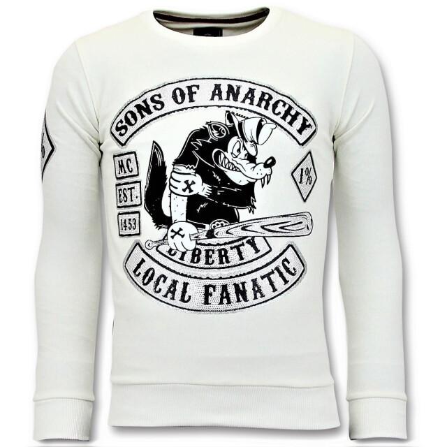 Local Fanatic Rhinestones sweater sons of anarchy trui
