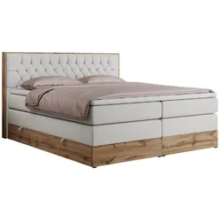 BOXSPRINGBETT AMORE KING 180/200 Weiß Kunstleder - H4