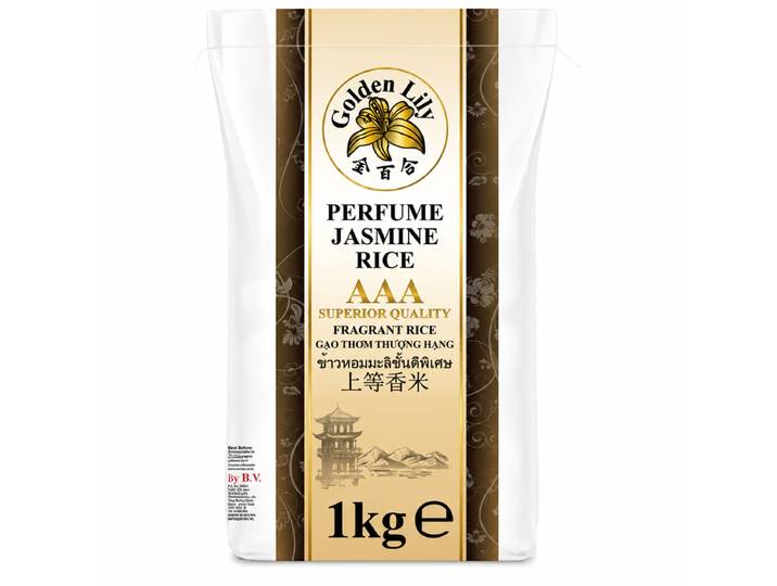 Golden Lily Nouvelle récolte 2026 Riz parfumé jasmin qualité AAA 1 kg