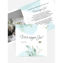 Hochzeitseinladung selbst gestalten mit Spruch und Fotos im Onlinedesigner bei Meine-Kartenmanufaktur.de