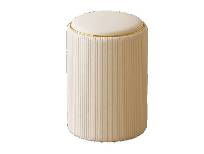 Tabouret de coiffeuse de luxe léger, chaise de coiffeuse pour la maison, pour manucure et beauté, style crème, rangement rond pour maquillage de chambre