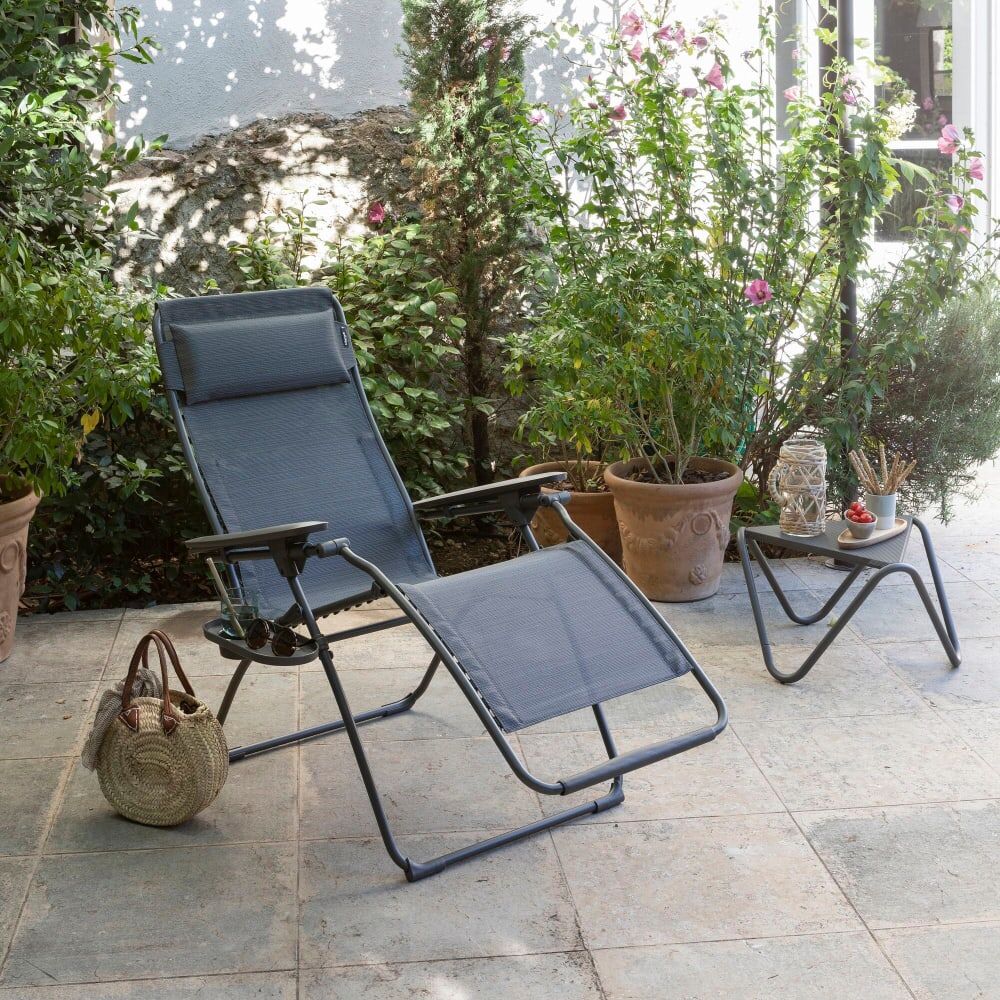 LAFUMA MOBILIER Fauteuil relax zéro gravité en acier gris l88xl71xh115 Gris 88x115x71cm
