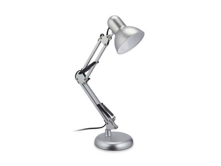 Relaxdays Retro Schreibtischlampe silber