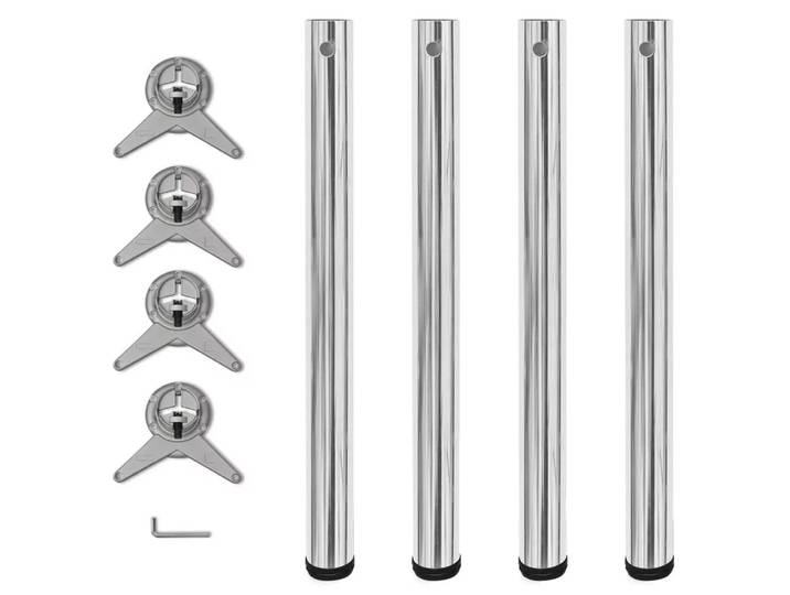 VidaXL - Tischbein eisen, One Size, Silber
