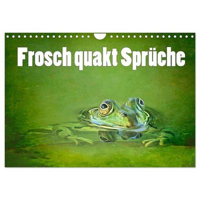 Frosch quakt Sprüche (Wandkalender 2027 DIN A4 quer), CALVENDO Monatskalender