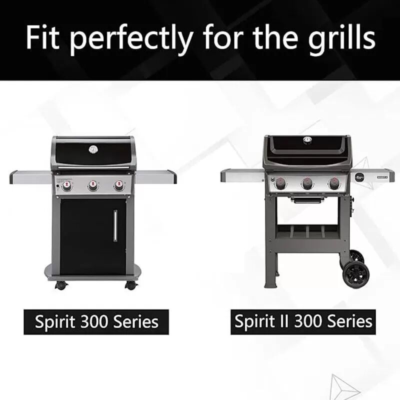 INF 3-teilige Grill-Hitzeschild-Ersatz für Weber Spirit 300 Serie - Silber