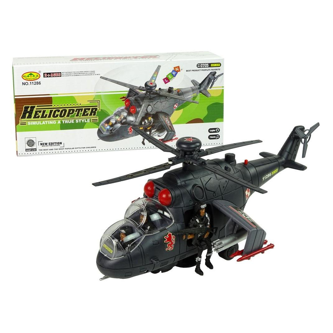 Lean Toys Importuoti leantoys. Sraigtasparnis. Didžiuliai sparnai. Šviesa. Juodas garsas (37620529)
