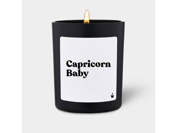 Duftkerze Schwarz Flowery Capricorn Baby
