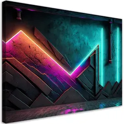 WANDBILD neon futuristische abstrakt