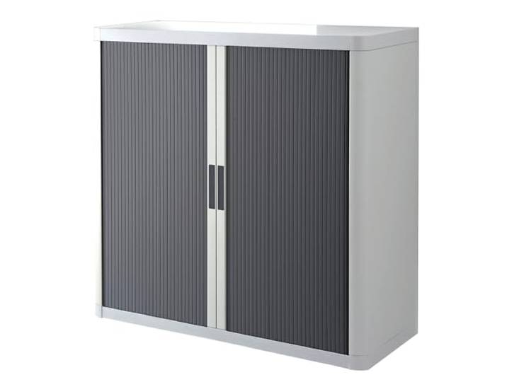 Paperflow EasyOffice Aufbewahrungsschrank mit Zwei Ablagen Modern Two Shelves Weiß/Charcoal