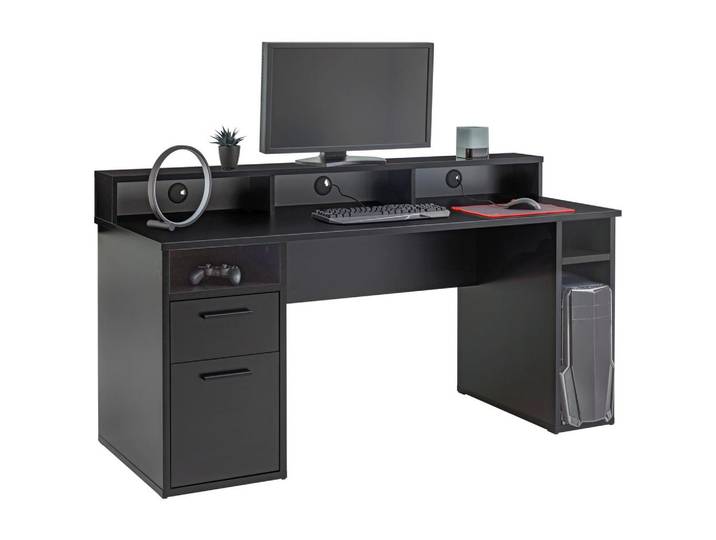 Gamingtisch B 165 cm H 90 cm Schwarz