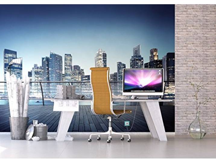 AG Design – Papiers Peints intissé – Skyline de Gratte-ciels – Tapisserie Photo – Poster Photo géant – 360x270 cm – 4 lés – FTNXXL 2486
