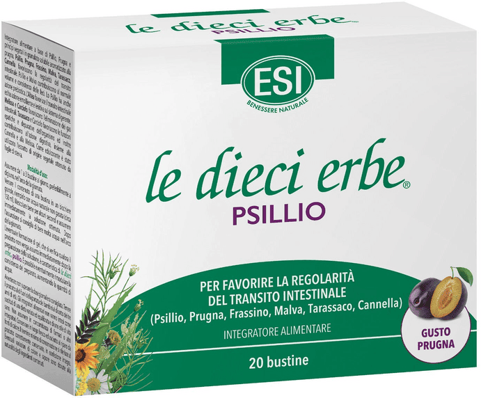 Esi Le Dieci Erbe Psillio Integratore Per La Regolarità Intestinale 20 Bustine