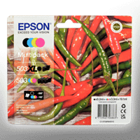 4 Epson Tinten C13T09R940 Multipack KCMY 503XL 503