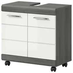 Waschbeckenunterschrank   ¦ silber ¦ Maße (cm): B: 60 H: 60