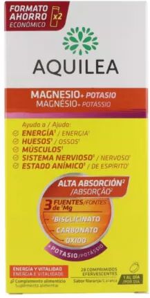 Aquilea Magnesio + Potasio x28 Comprimidos Efervescentes