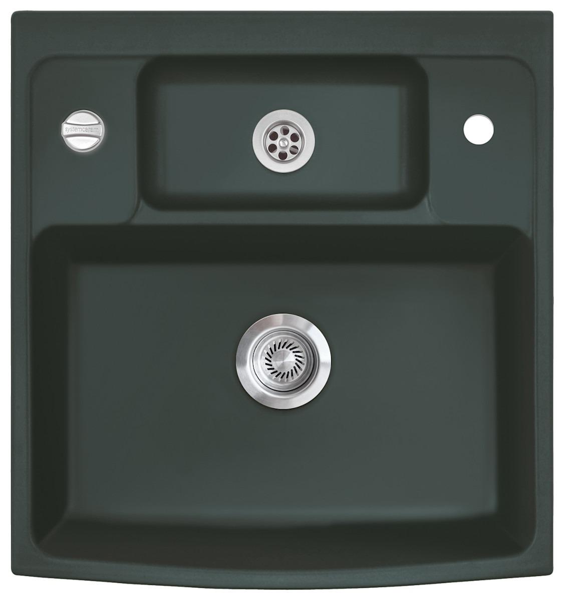 Elementspüle CENTRA 60 in EIBE für AP-Tiefe 60 cm - Excenterbedienung / systemceram / Keramikspüle