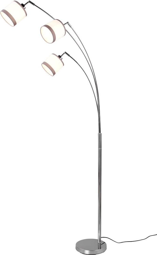 Trio Staande lamp Davos wit 3-lichts met led