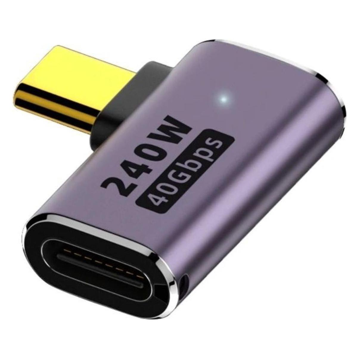 PowerGuard USB-C 90-degree Angle Adapter USB4 40 Gbit/s 240W (USB-C, USB-C) (00033364)