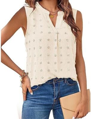 Uplifted Finds Women Sleeveless Corset Style V Neck Tank Top m beige