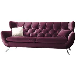 KAWOLA Sofa CHARME 2-Sitzer Velvet purple
