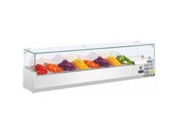 Vitrine inox réfrigérée à ingrédients 8 x GN 1/3 (P)100 mm 150 W 220 V - MONO