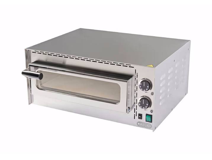 Bartscher Einkammer-Pizzaofen Mini Plus 1 – Gastro Backofen/Gastro Kochfeld/Gastro Mikrowelle – edelstahl