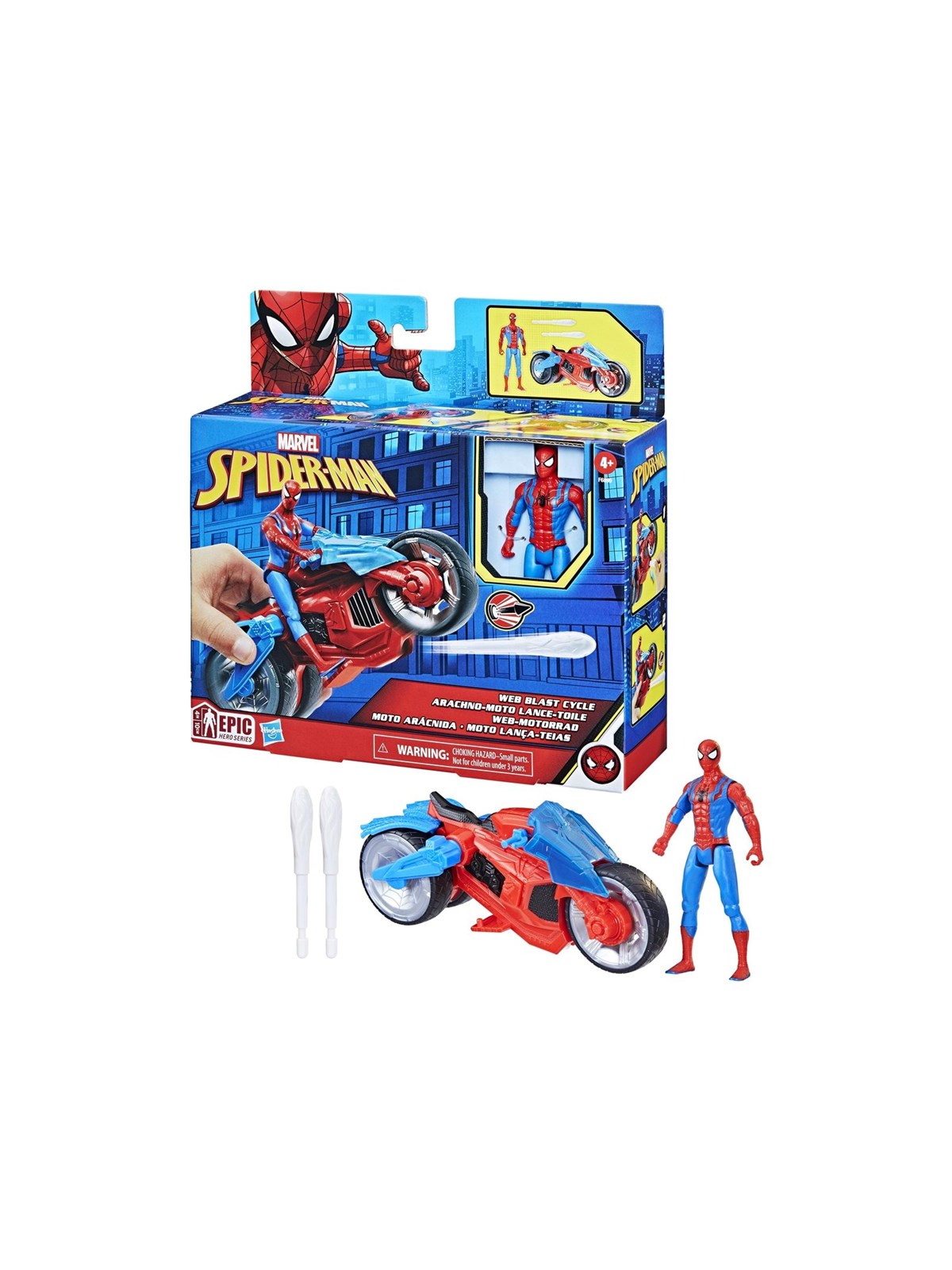 Marvel Spider-Man Epic Hero Series - Web Blast Cycle 10 cm