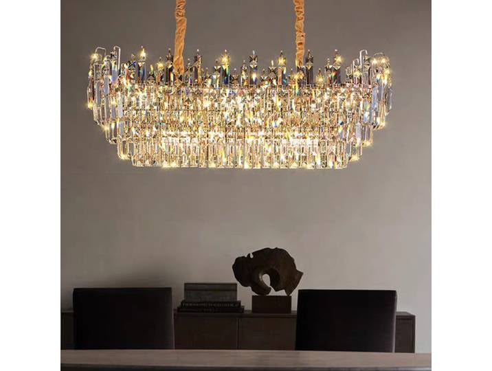 Pendentif en cristal moderne lustres de plafond de luxe décoration de la maison LED lampe suspendue pour salon décor or Lustre éclairage
