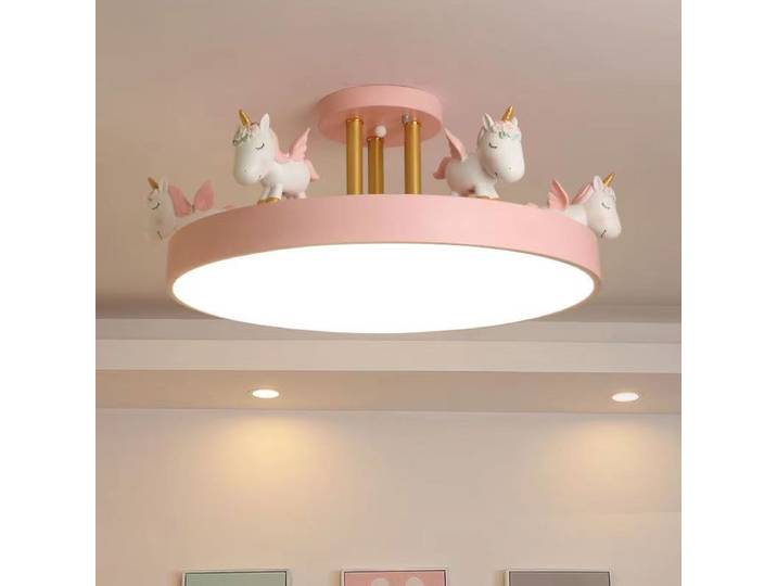 Designer danois créatif licorne plafonnier garçon filles chambre Restaurant dessin animé LED lustre chambre d'enfants éclairage décor