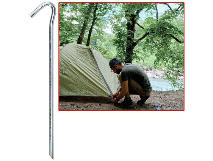 Zeltheringe, 10 Stück, 23 cm lang, 6 mm dick