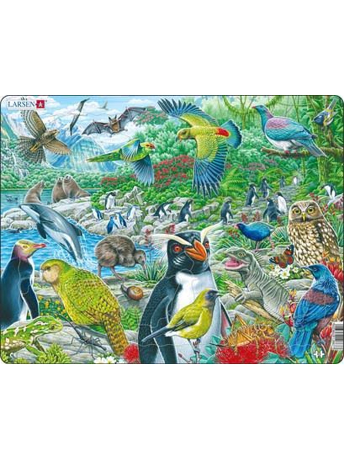 Larsen Puzzles Puzzle Tierwelt in Neuseeland - 53-teilig, Max 2D Puzzles