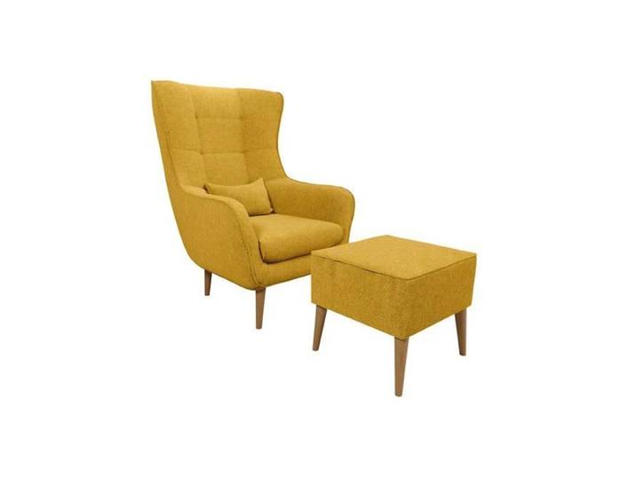 Fauteuil - Comfivo - Aston 8 - Jaune - Avec un pouf - Tapisserie