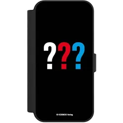 Nivocase Klapphülle für Apple iPhone 16 Handyhülle aus Kunst Leder NIVOflip schwarz Logo Offizielles (Apple iPhone 16), Smartphone Hülle, Schwarz