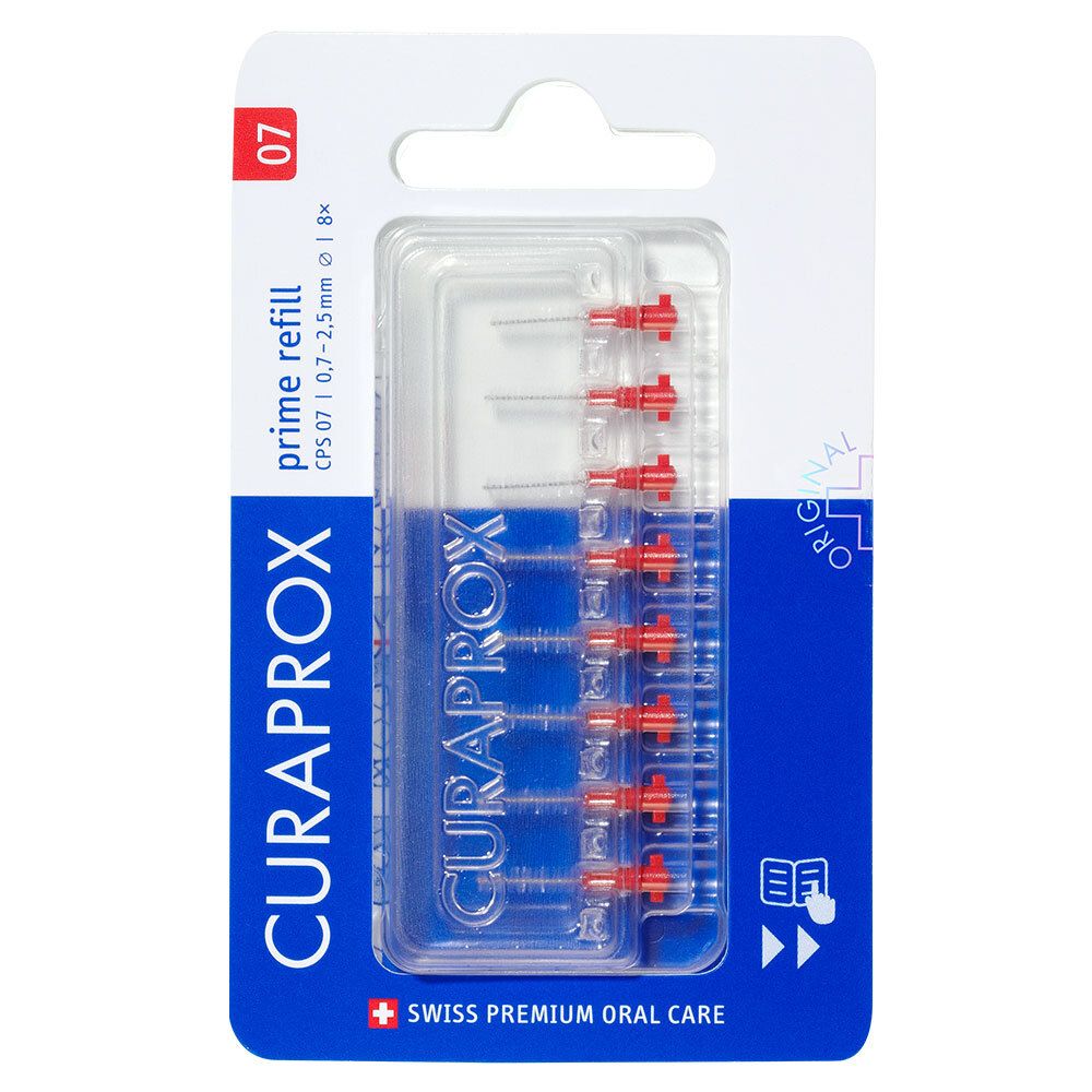 Curaprox CPS 07 prime Interdentalbürsten Refill 8 St Zahnbürste