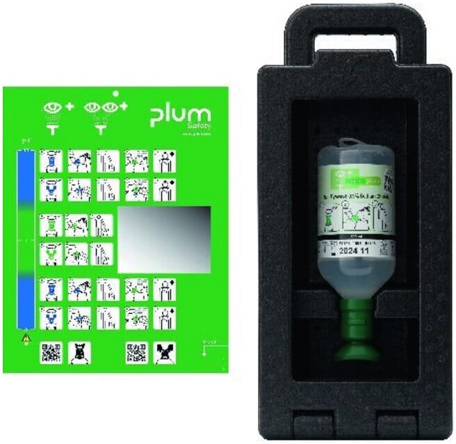 PLUM Boîte murale pour rinçage oculaire IBOX 1, 500 ml (4902)