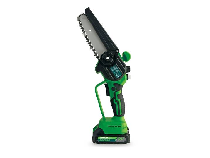 Akku-Mini-Kettensäge Hammersmith Pocket Saw Pro, Schwarz-Grün